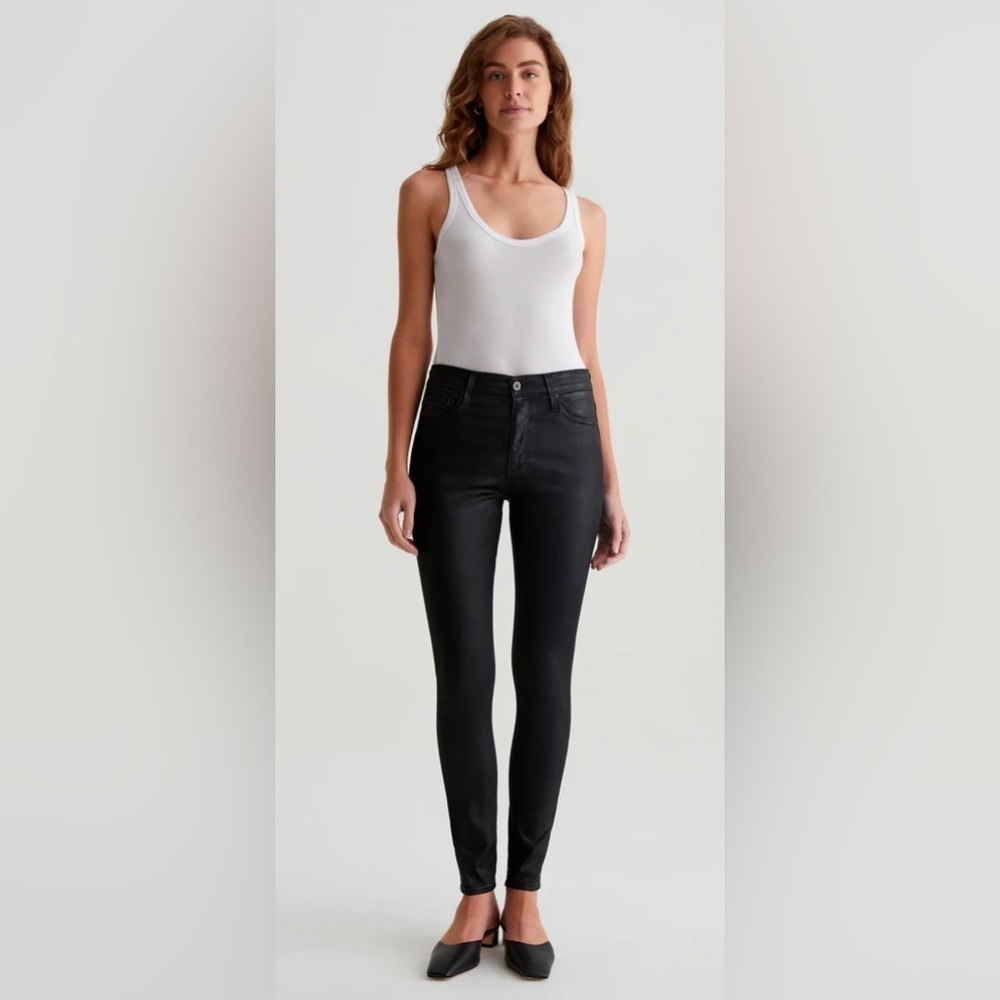 ADRIANO GOLDSCHMIED Sz 27R The Farrah Skinny Ankle Black Jeans